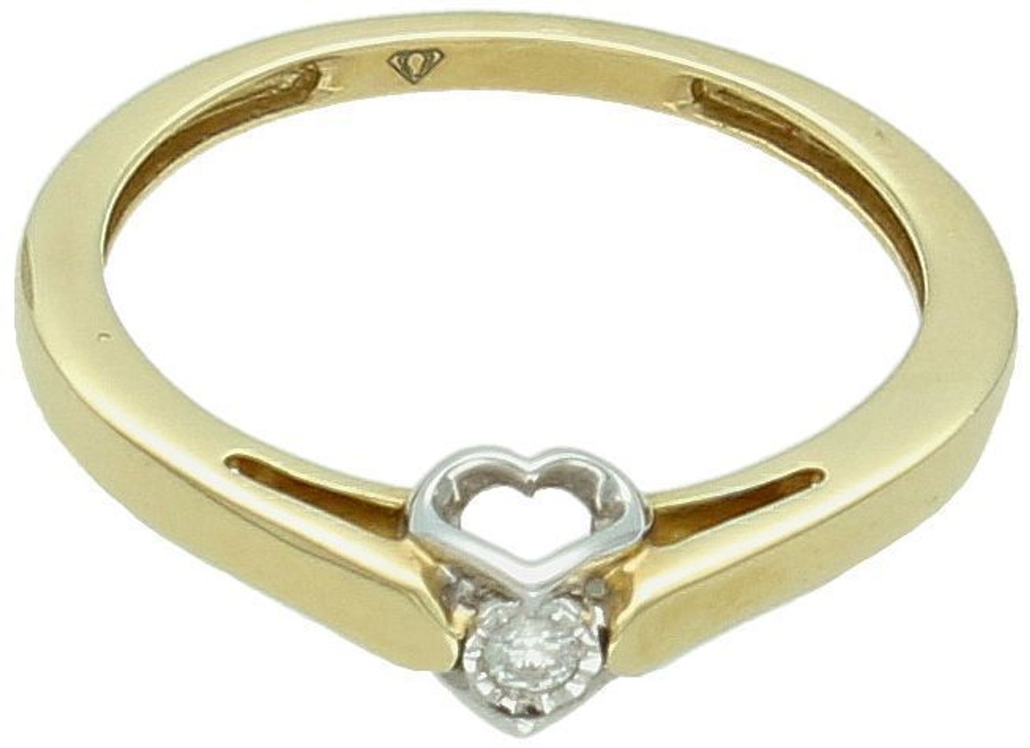 Złoty pierścionek damski 585 Diament w oryginalnej oprawie R 2415X.jpg